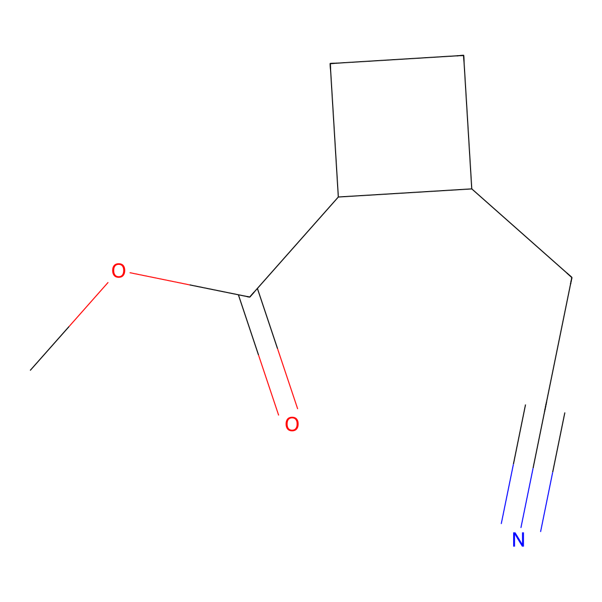 Methyl 2-(cyanomethyl)cyclobutane-1-carboxylate molecular structure, CAS 1824203-42-0