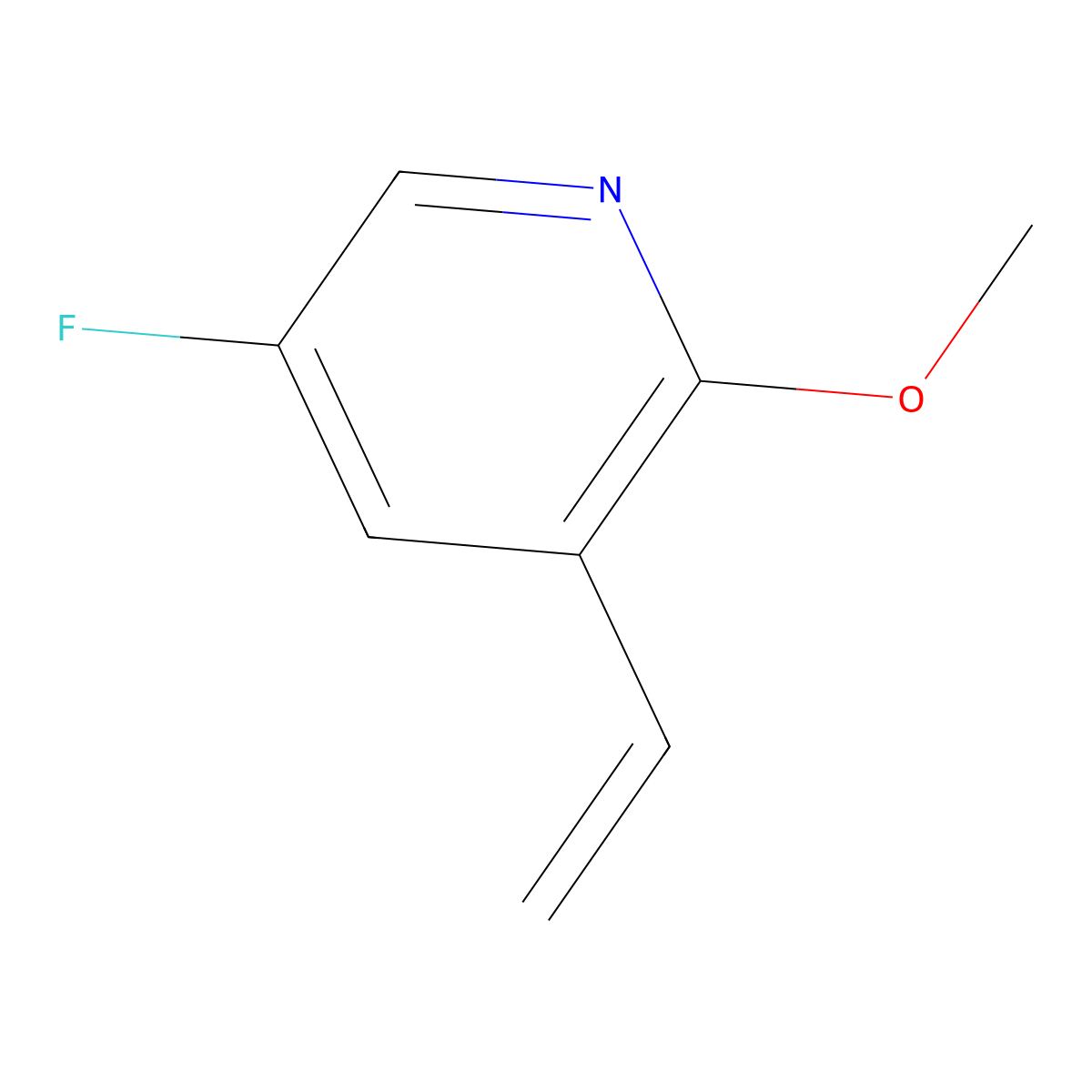 3-Ethenyl-5-fluoro-2-methoxypyridine molecular structure, CAS 1824205-35-7