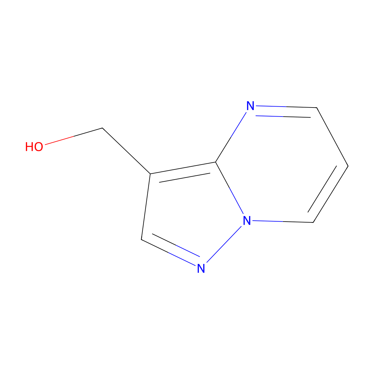 Pyrazolo[1,5-a]pyrimidin-3-ylmethanol molecular structure, CAS 1824205-60-8
