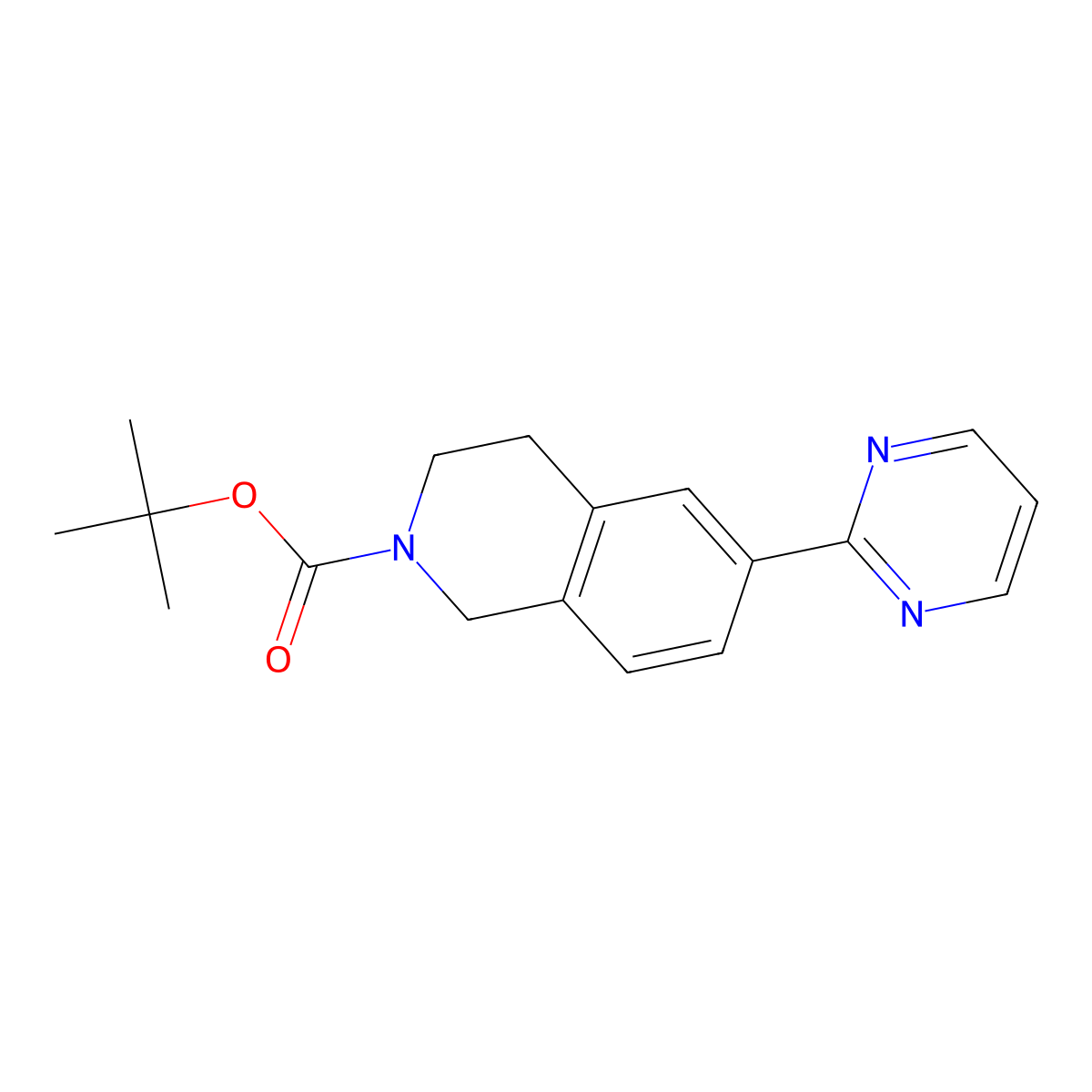 tert-butyl 6-(pyrimidin-2-yl)-3,4-dihydroisoquinoline-2(1H)-carboxylate molecular structure, CAS 1824209-03-1