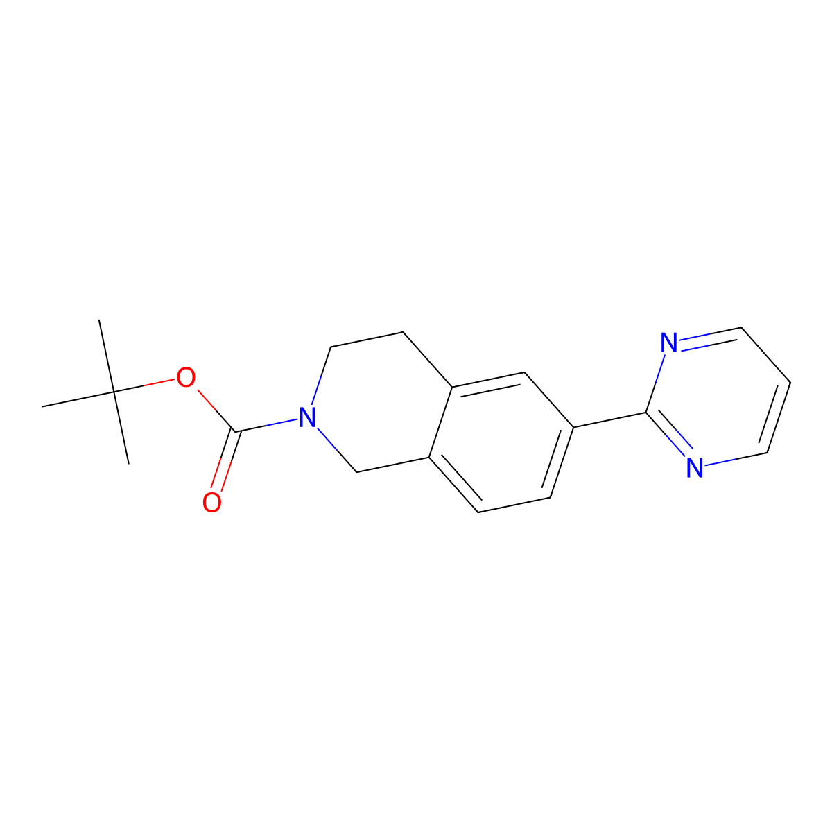 tert-butyl 6-(pyrimidin-2-yl)-3,4-dihydroisoquinoline-2(1H)-carboxylate molecular structure, CAS 1824209-03-1