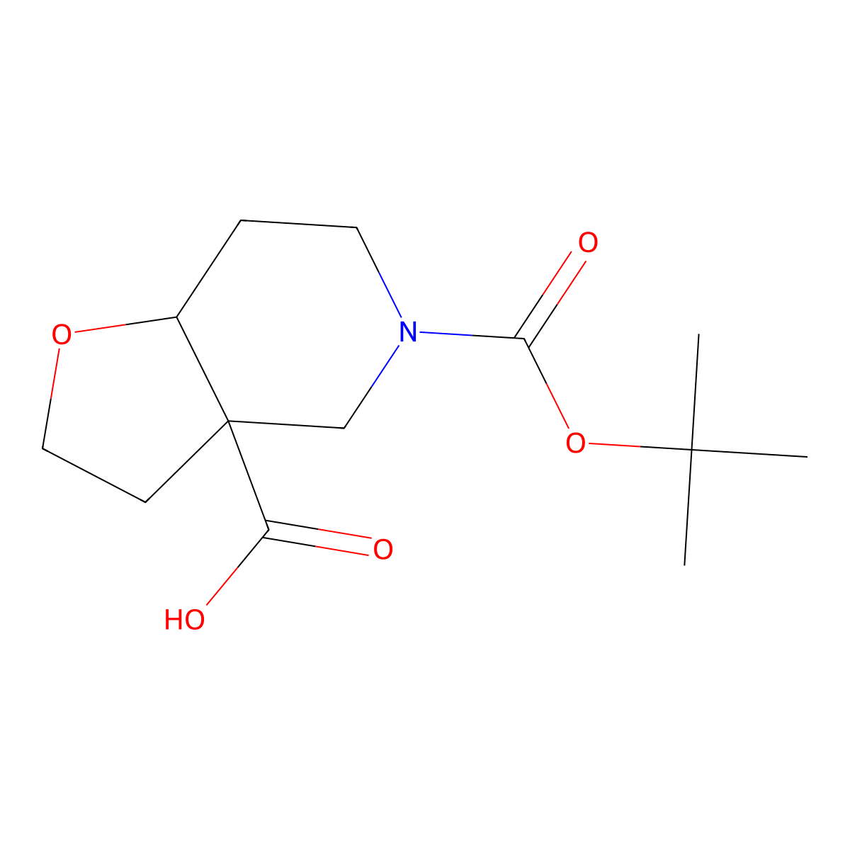 5-(tert-Butoxycarbonyl)hexahydrofuro[3,2-c]pyridine-3a(4H)-carboxylic acid molecular structure, CAS 1824210-88-9