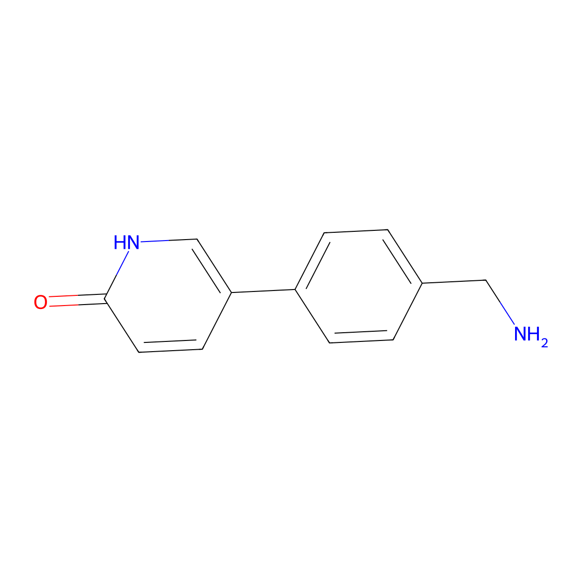 5-[4-(Aminomethyl)phenyl]-1,2-dihydropyridin-2-one molecular structure, CAS 1824217-67-5