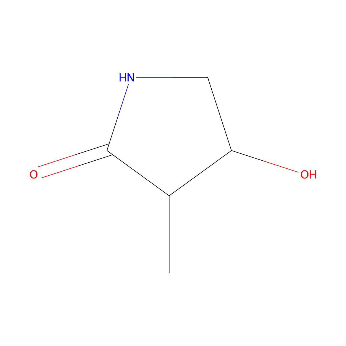 4-Hydroxy-3-methylpyrrolidin-2-one molecular structure, CAS 1824219-17-1