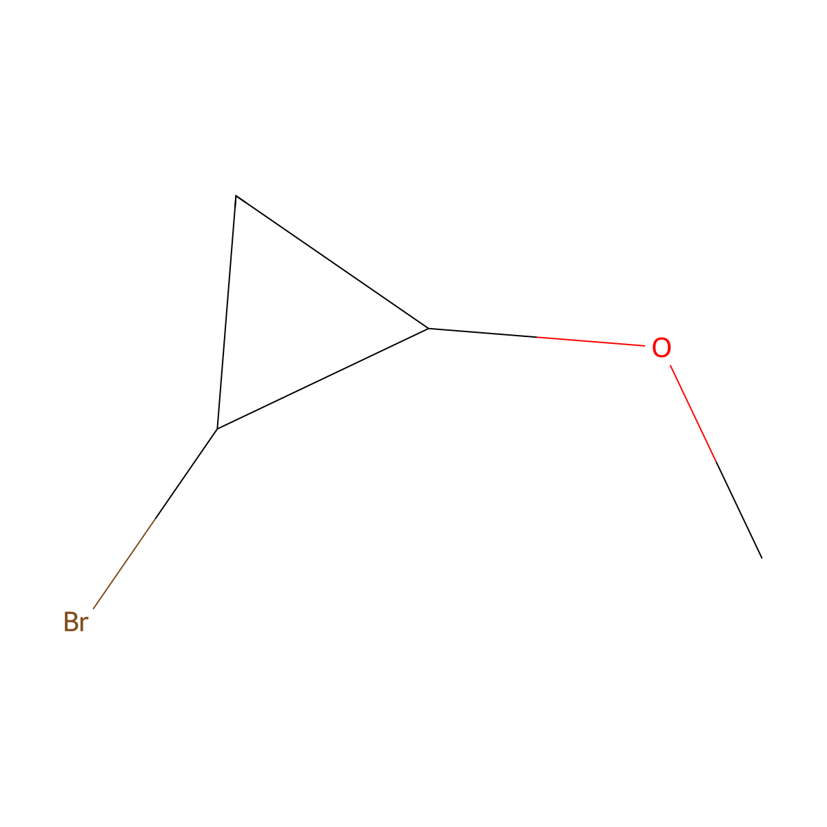 1-Bromo-2-methoxycyclopropane molecular structure, CAS 1824226-89-2