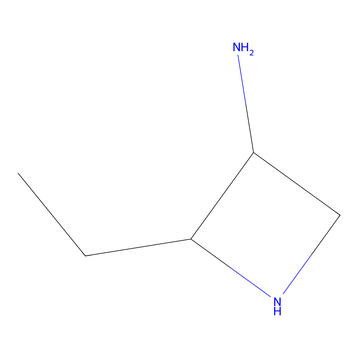 2-Ethylazetidin-3-amine molecular structure, CAS 1824228-29-6
