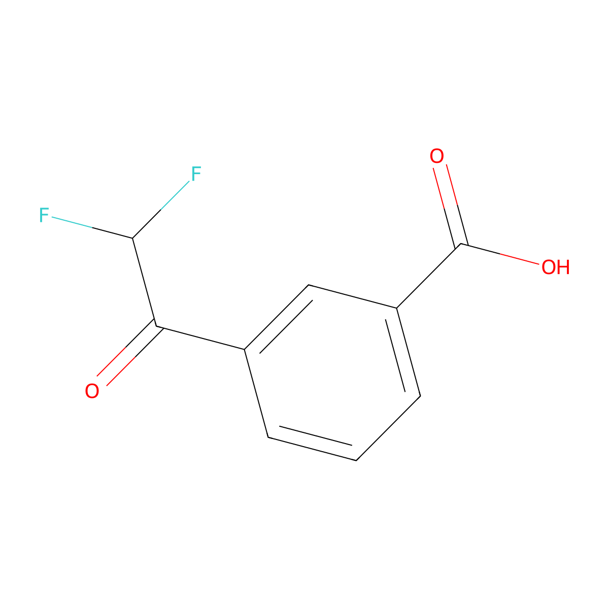 3-(2,2-Difluoroacetyl)benzoic acid molecular structure, CAS 1824229-11-9