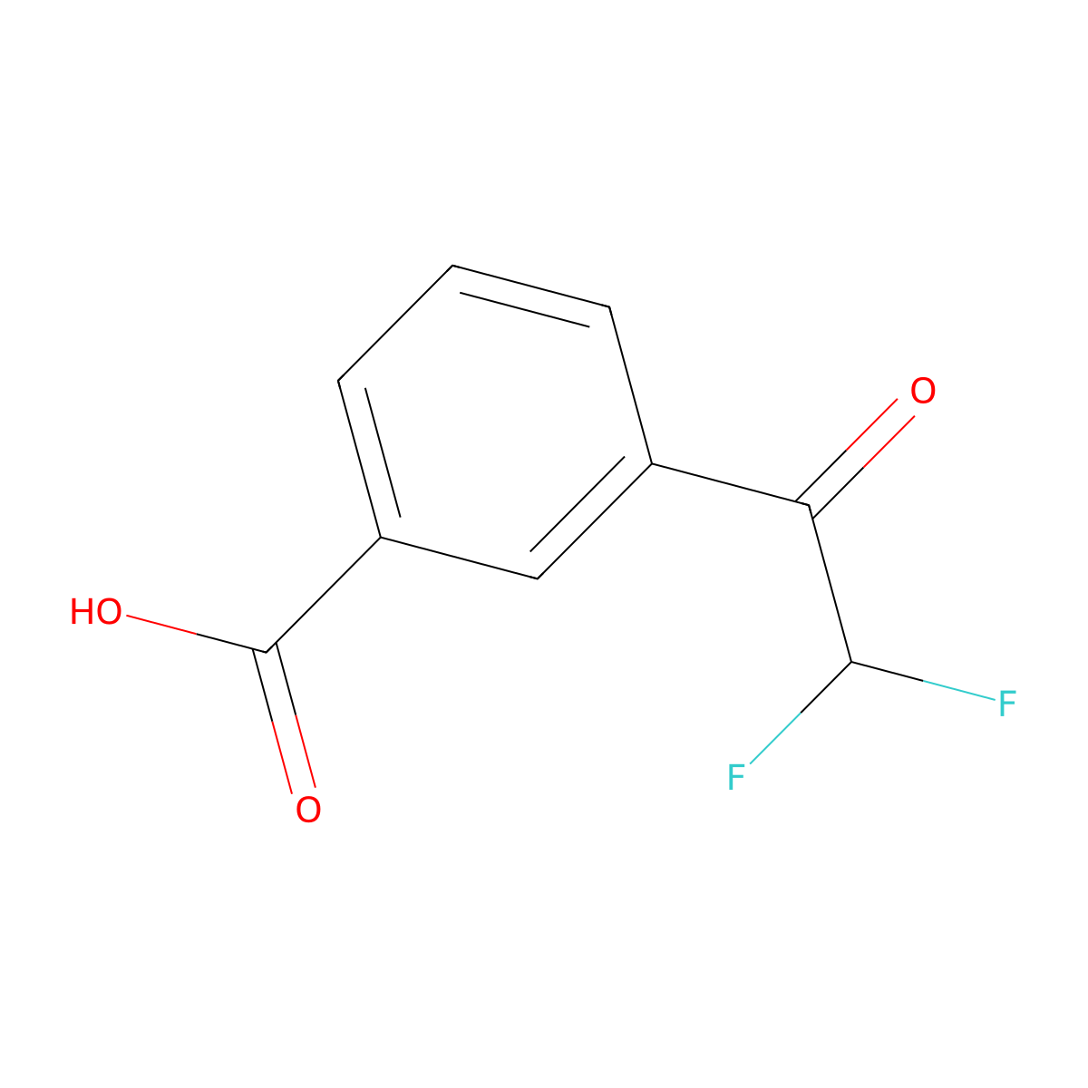 3-(2,2-Difluoroacetyl)benzoic acid molecular structure, CAS 1824229-11-9