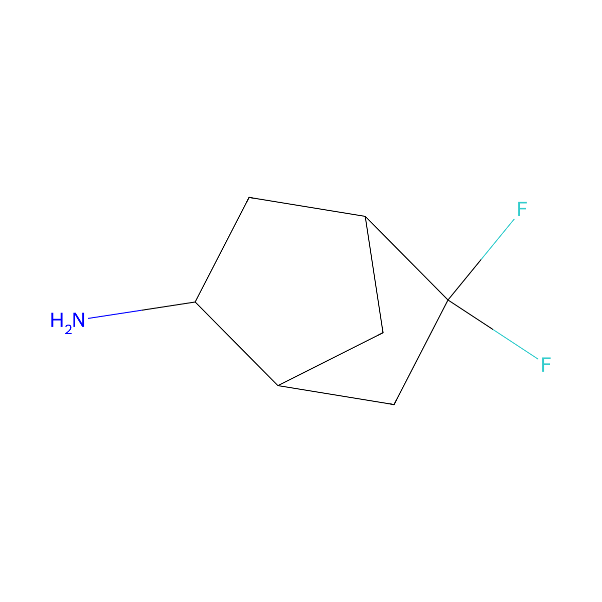 5,5-Difluorobicyclo[2.2.1]heptan-2-amine molecular structure, CAS 1824236-91-0