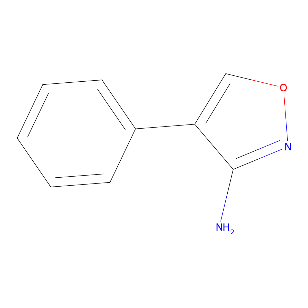 4-Phenyl-1,2-oxazol-3-amine molecular structure, CAS 182424-34-6
