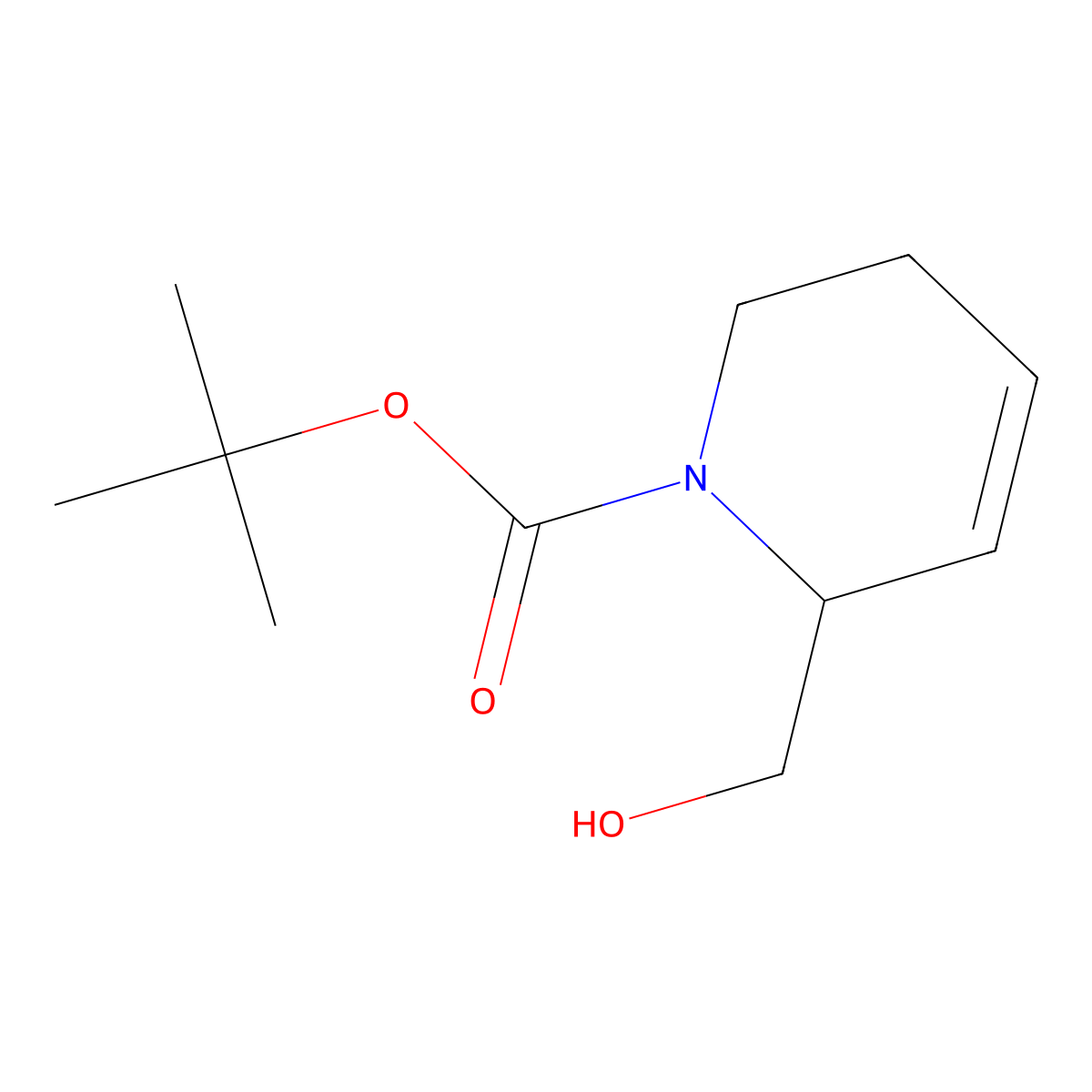 Tert-butyl 6-(hydroxymethyl)-1,2,3,6-tetrahydropyridine-1-carboxylate molecular structure, CAS 1824240-80-3