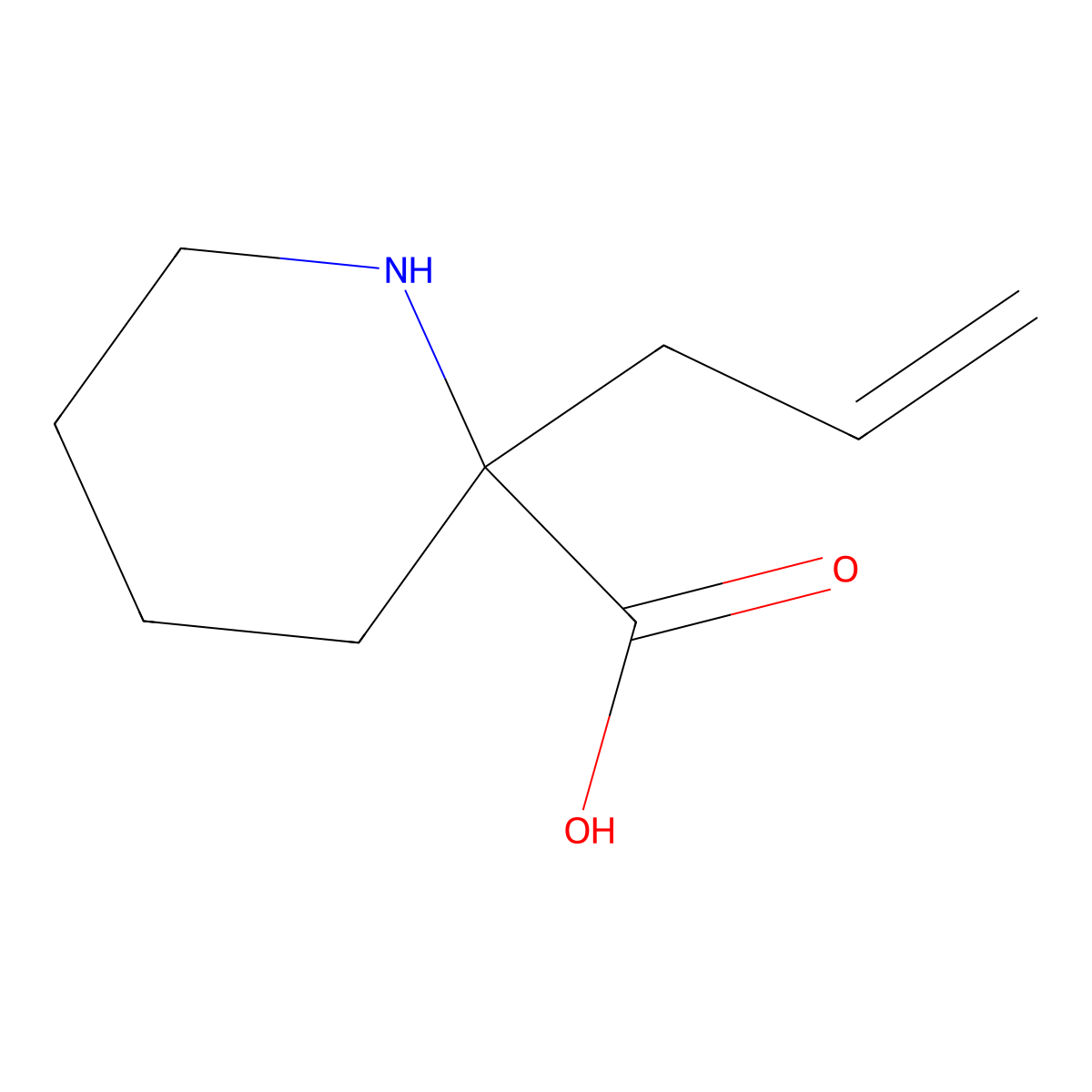 2-(Prop-2-en-1-yl)piperidine-2-carboxylic acid molecular structure, CAS 1824243-29-9