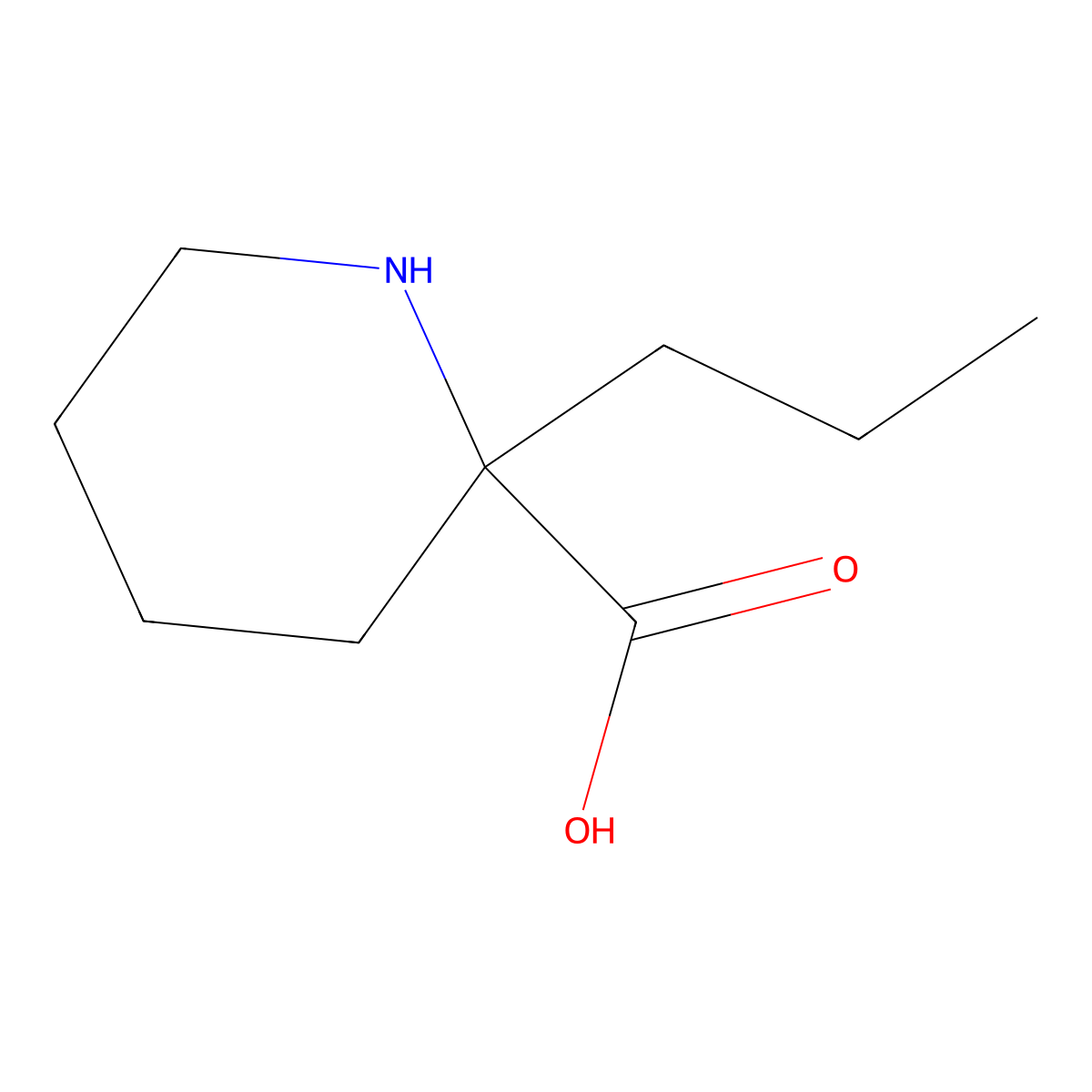 2-Propylpiperidine-2-carboxylic acid molecular structure, CAS 1824247-57-5