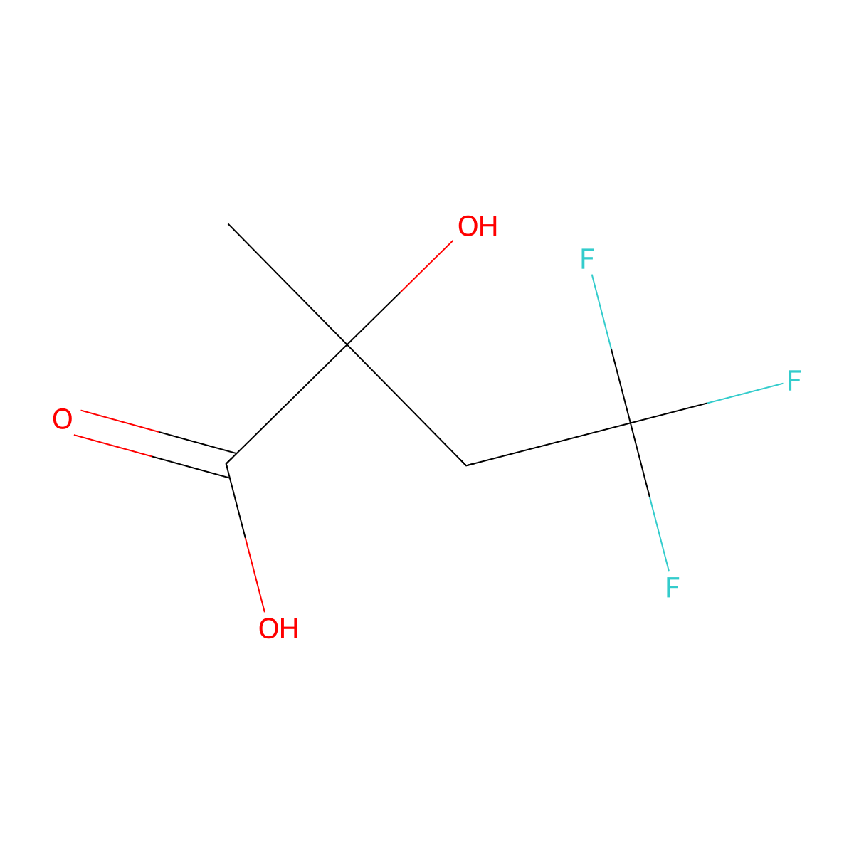 4,4,4-Trifluoro-2-hydroxy-2-methylbutanoic acid molecular structure, CAS 1824248-50-1