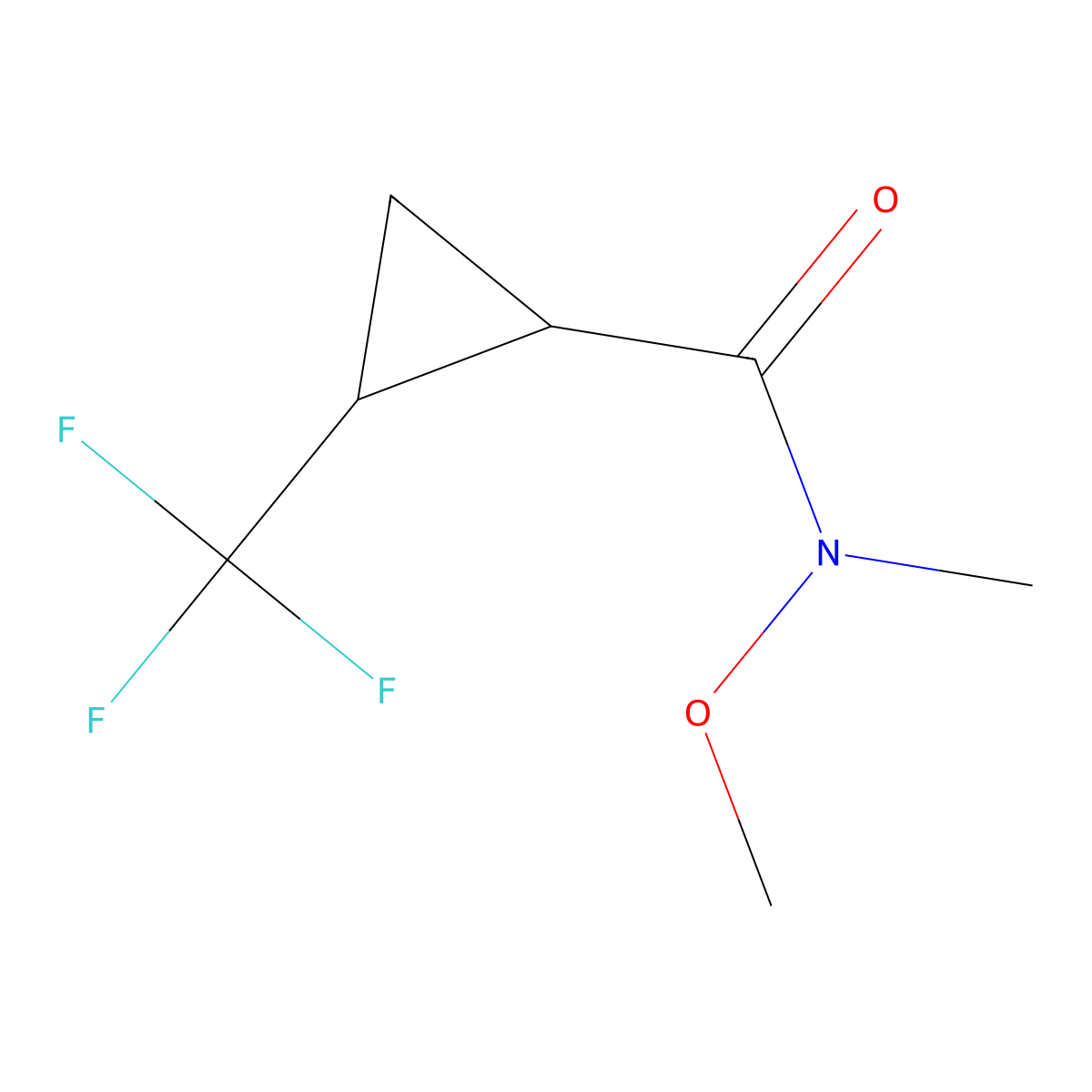 N-Methoxy-N-methyl-2-(trifluoromethyl)cyclopropane-1-carboxamide molecular structure, CAS 1824253-11-3