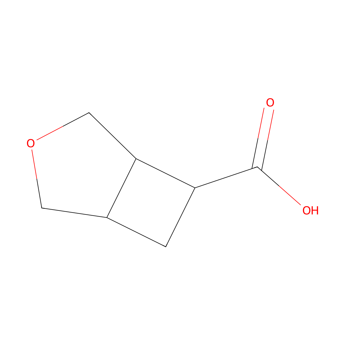 3-Oxabicyclo[3.2.0]heptane-6-carboxylic acid molecular structure, CAS 1824254-40-1