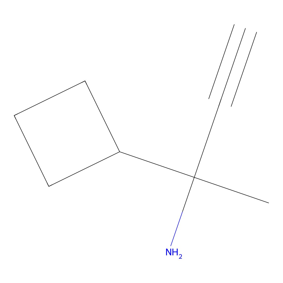 2-Cyclobutylbut-3-yn-2-amine molecular structure, CAS 1824255-94-8