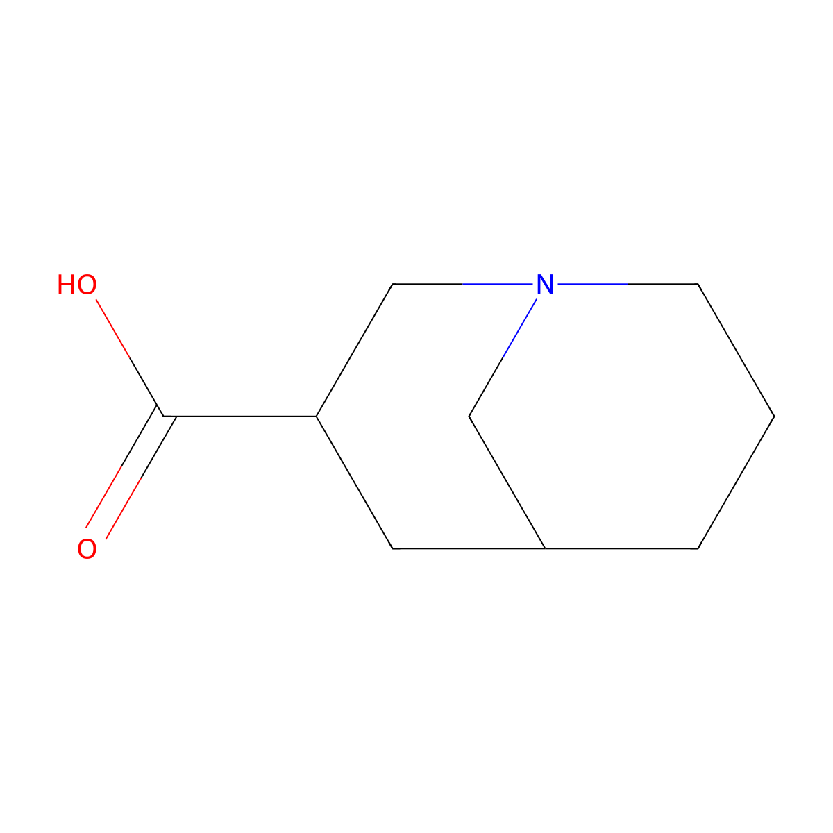 1-Azabicyclo[3.3.1]nonane-3-carboxylic acid molecular structure, CAS 1824258-61-8