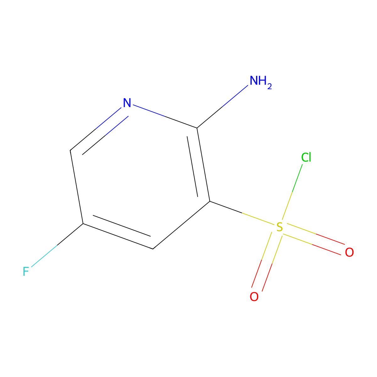 2-Amino-5-fluoropyridine-3-sulfonyl chloride molecular structure, CAS 1824262-63-6