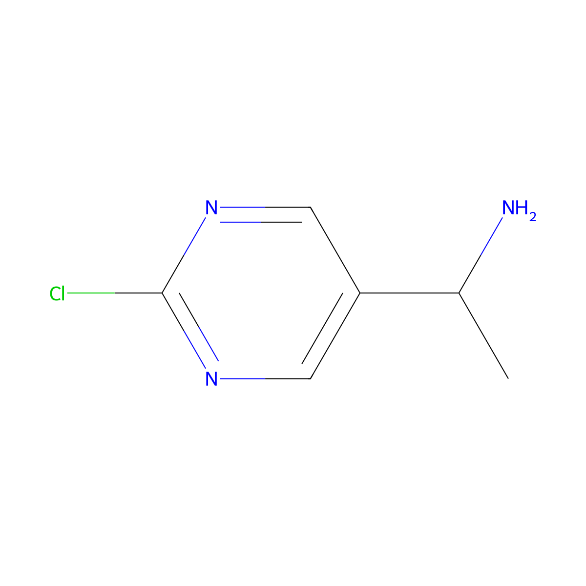 1-(2-Chloro-5-pyrimidinyl)ethanamine molecular structure, CAS 1824263-41-3