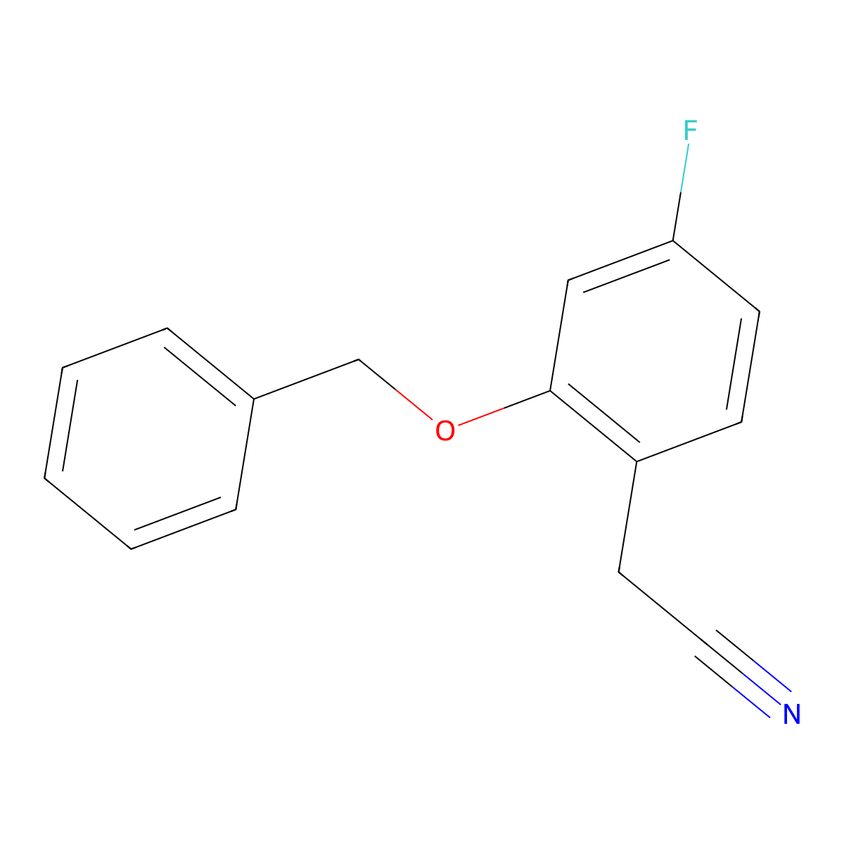 2-(2-(Benzyloxy)-4-fluorophenyl)acetonitrile molecular structure, CAS 1824265-83-9