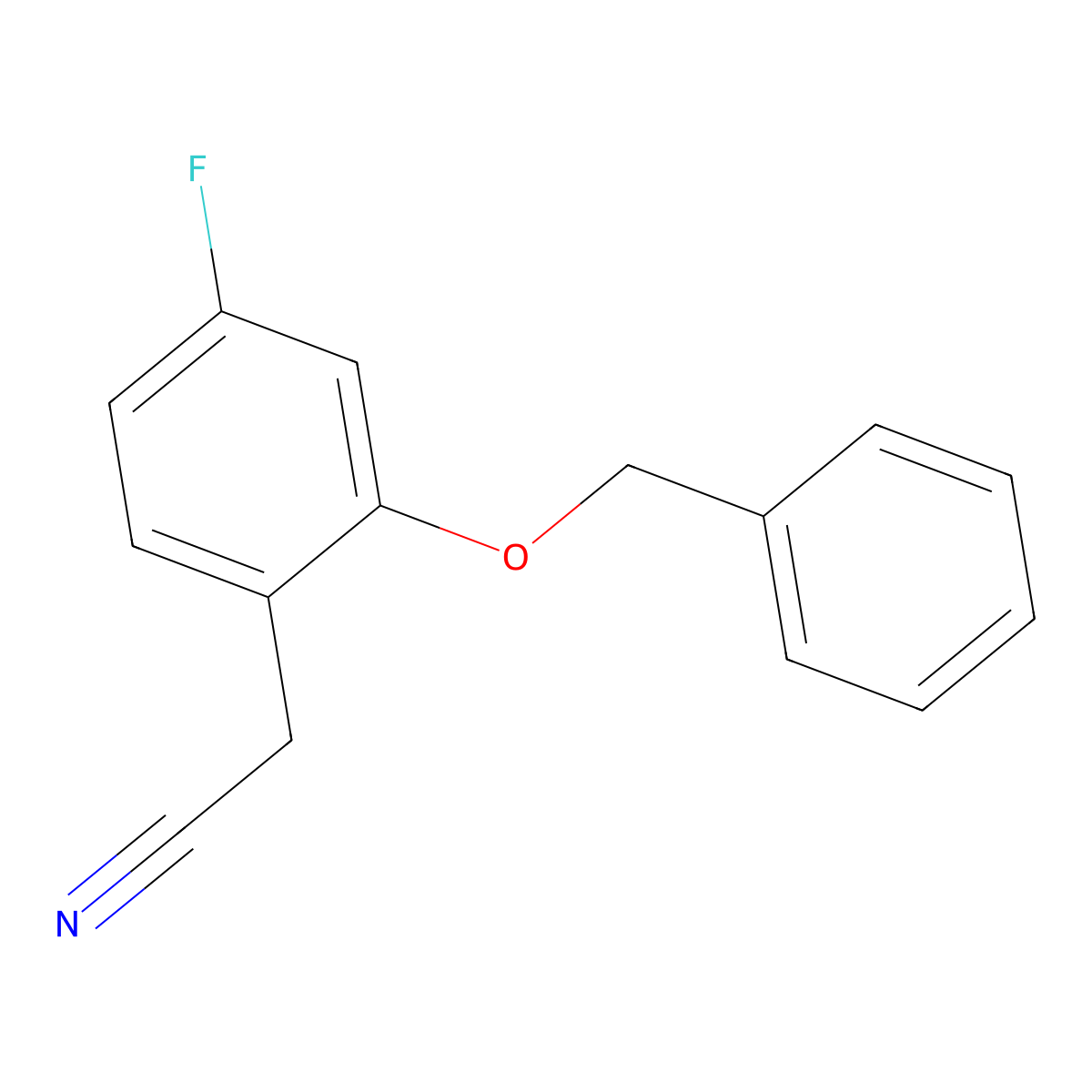 2-(2-(Benzyloxy)-4-fluorophenyl)acetonitrile molecular structure, CAS 1824265-83-9