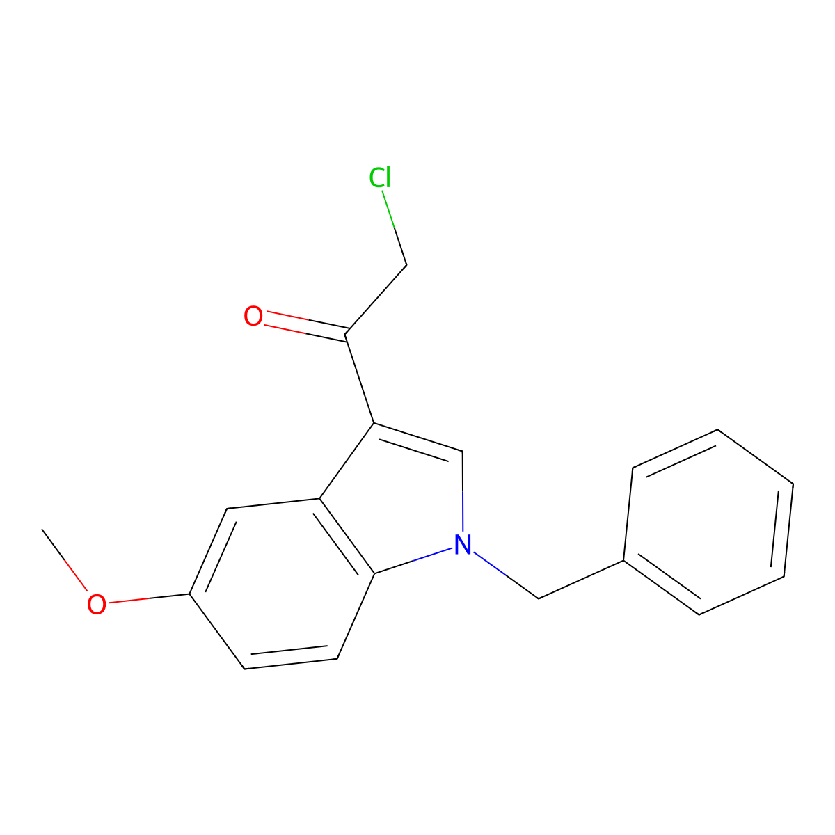 1-(1-Benzyl-5-methoxy-1H-indol-3-yl)-2-chloroethan-1-one molecular structure, CAS 1824267-13-1
