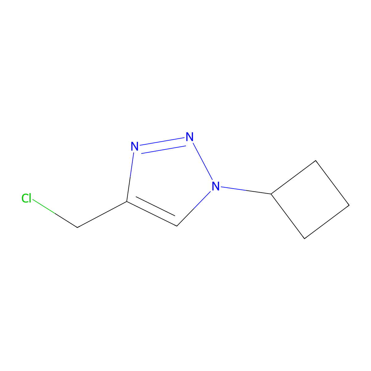 4-(chloromethyl)-1-cyclobutyl-1H-1,2,3-triazole molecular structure, CAS 1824267-80-2