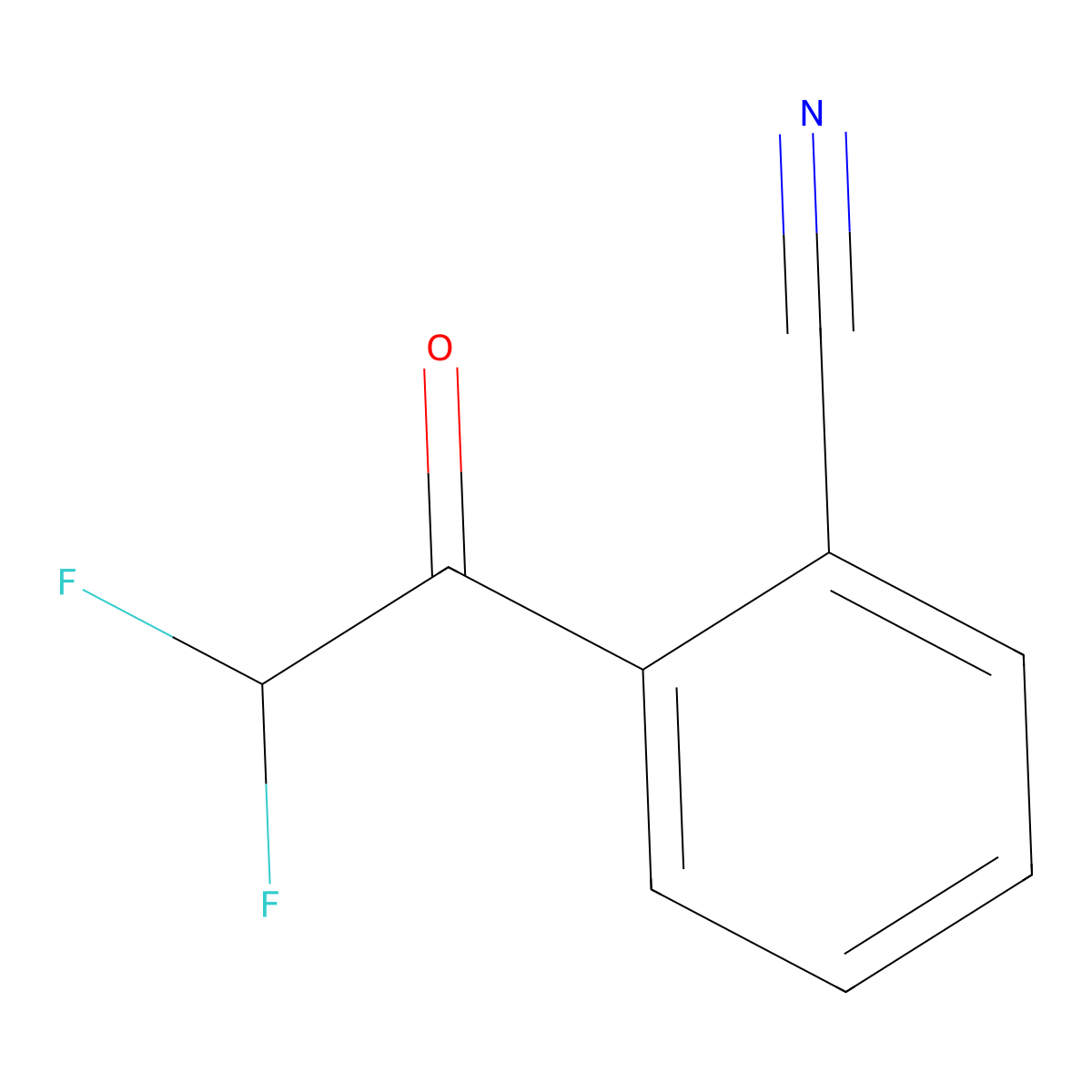 2-(2,2-Difluoroacetyl)benzonitrile molecular structure, CAS 1824268-08-7
