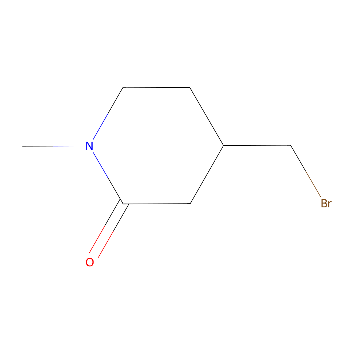 4-(Bromomethyl)-1-methyl-2-piperidinone molecular structure, CAS 1824268-27-0
