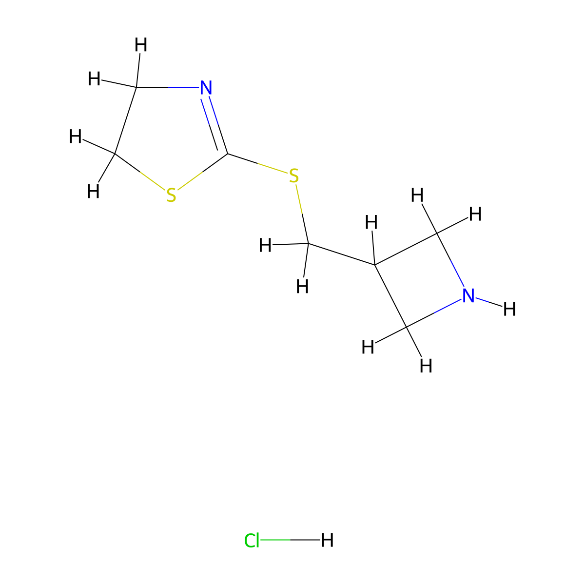 2-((Azetidin-3-ylmethyl)thio)-4,5-dihydrothiazole hydrochloride molecular structure, CAS 1824268-57-6