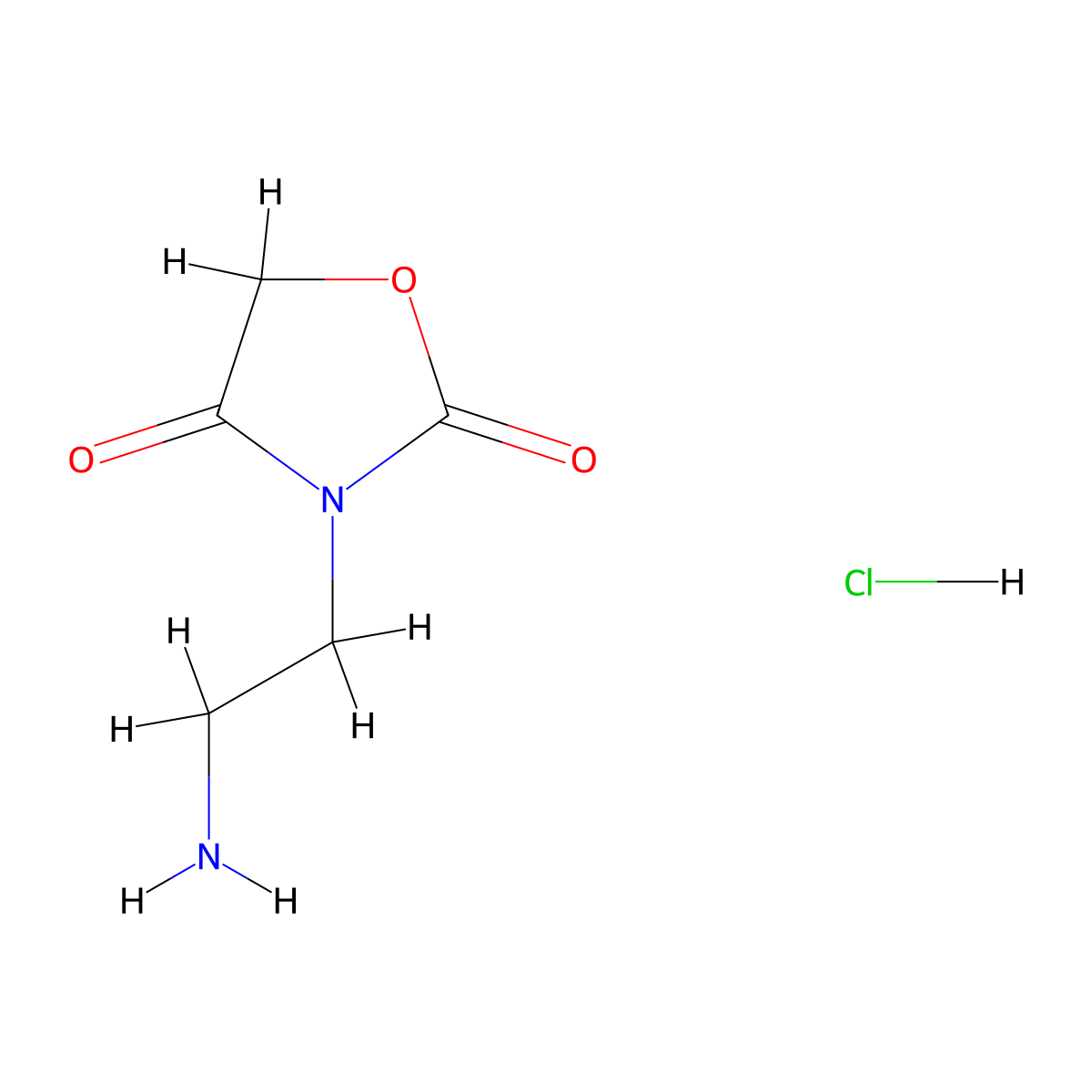 3-(2-Aminoethyl)-1,3-oxazolidine-2,4-dione hydrochloride molecular structure, CAS 1824268-91-8