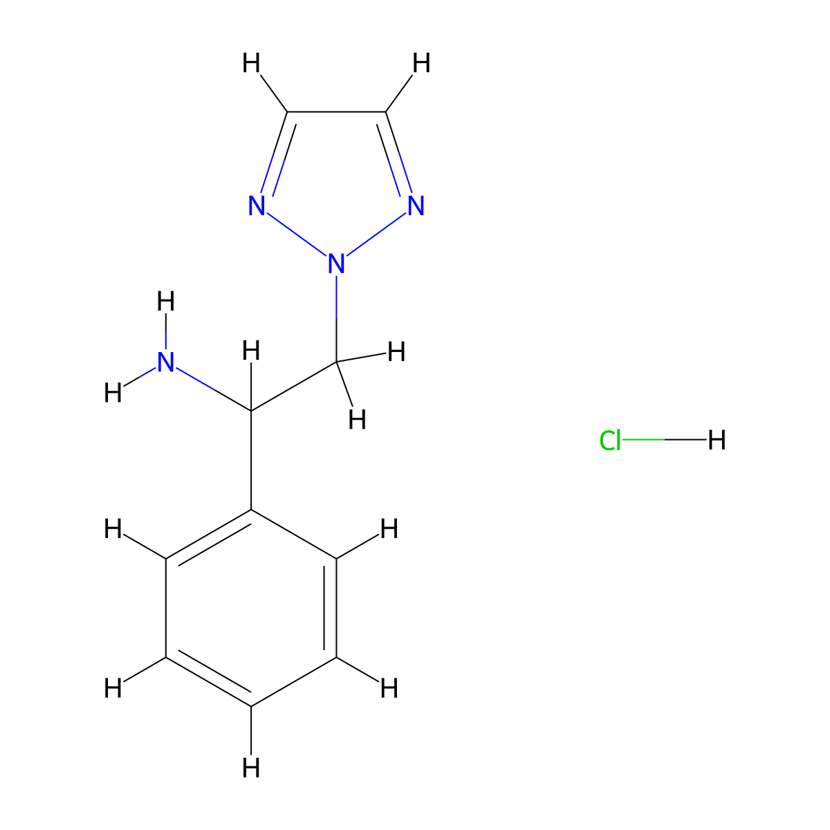 1-phenyl-2-(2H-1,2,3-triazol-2-yl)ethan-1-amine hydrochloride molecular structure, CAS 1824269-13-7