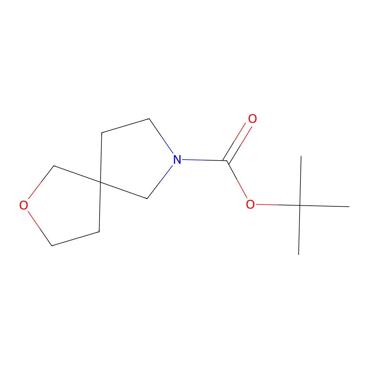 Tert-butyl 2-oxa-7-azaspiro[4.4]nonane-7-carboxylate molecular structure, CAS 1824270-71-4