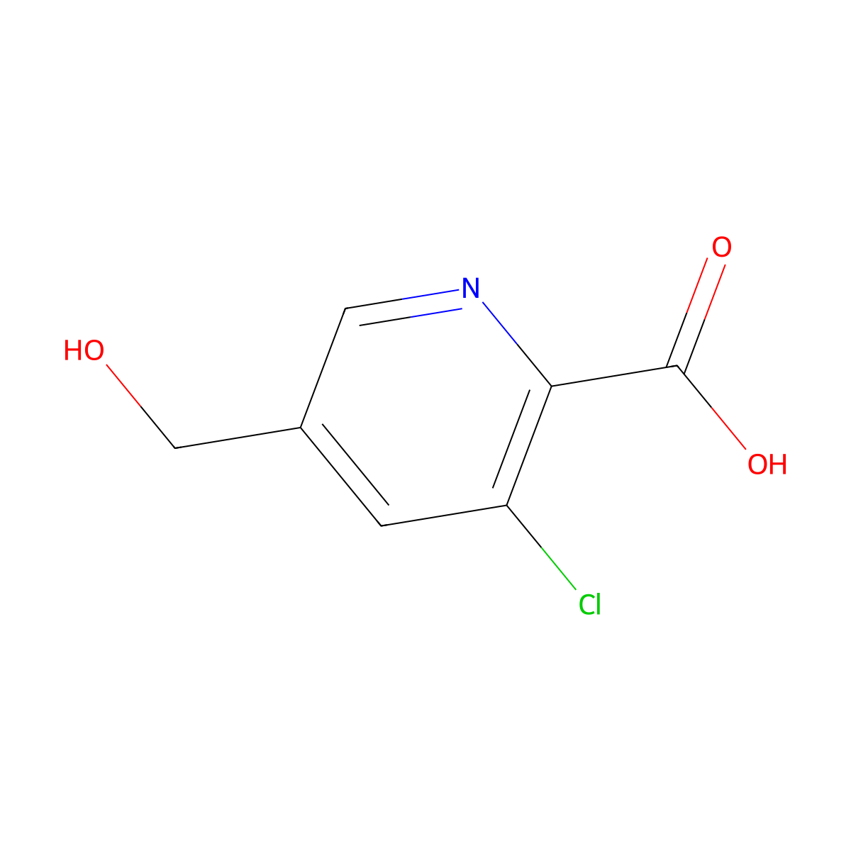 3-Chloro-5-(hydroxymethyl)picolinic acid molecular structure, CAS 1824270-97-4
