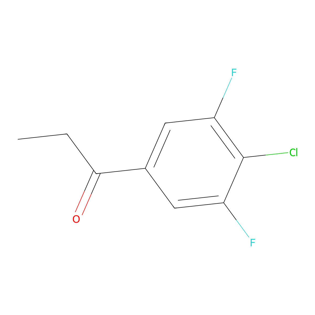 1-(4-Chloro-3,5-difluorophenyl)-1-propanone molecular structure, CAS 1824271-03-5