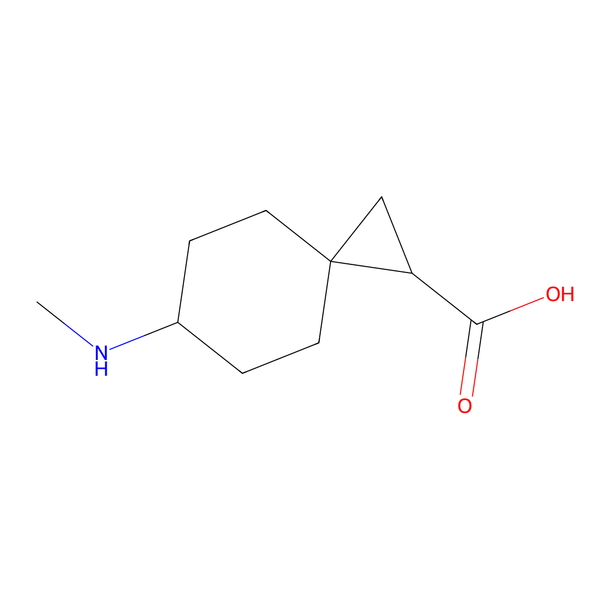 6-(Methylamino)spiro[2.5]octane-1-carboxylic acid molecular structure, CAS 1824271-64-8