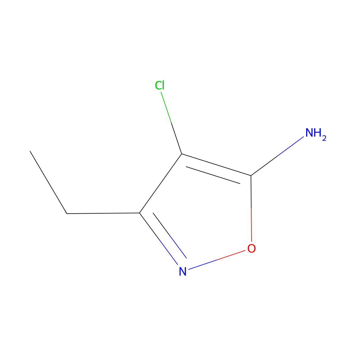 4-Chloro-3-ethyl-2,5-dihydro-1,2-oxazol-5-imine molecular structure, CAS 1824272-71-0