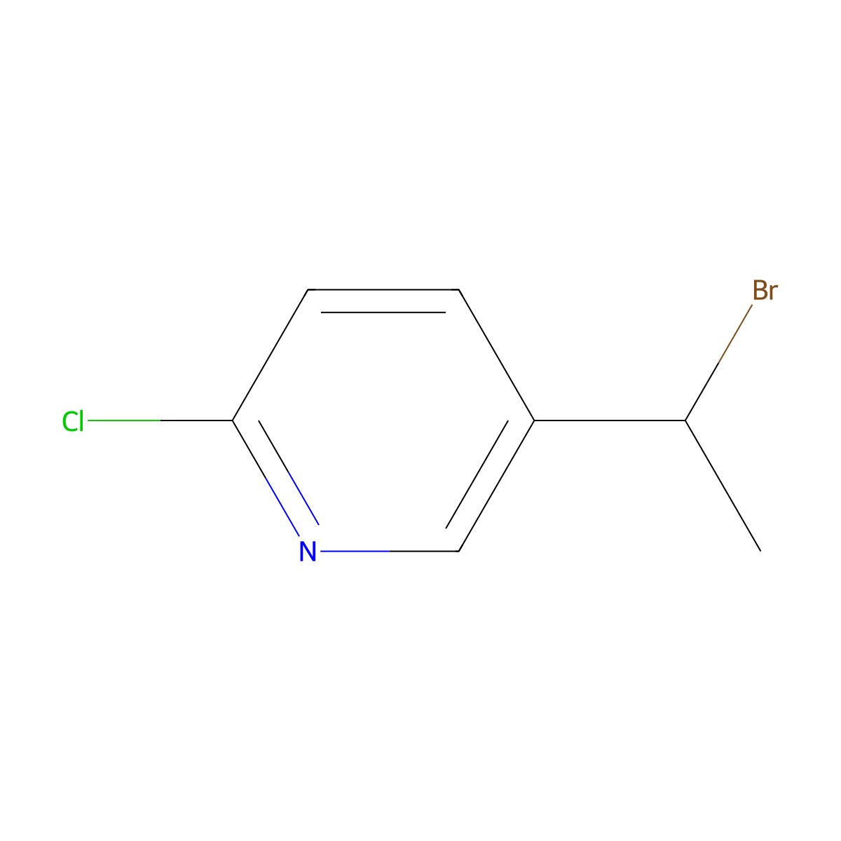 5-(1-Bromoethyl)-2-chloropyridine molecular structure, CAS 1824272-95-8