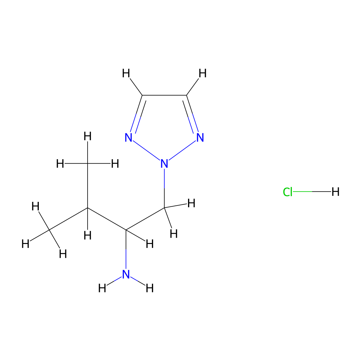 3-methyl-1-(2H-1,2,3-triazol-2-yl)butan-2-amine hydrochloride molecular structure, CAS 1824274-25-0