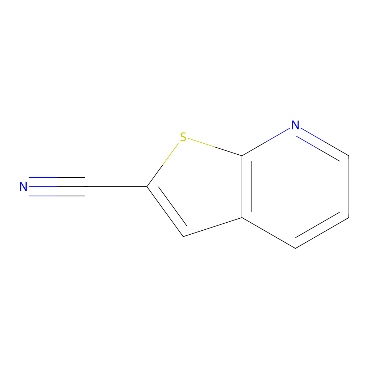 Thieno[2,3-b]pyridine-2-carbonitrile molecular structure, CAS 1824274-54-5
