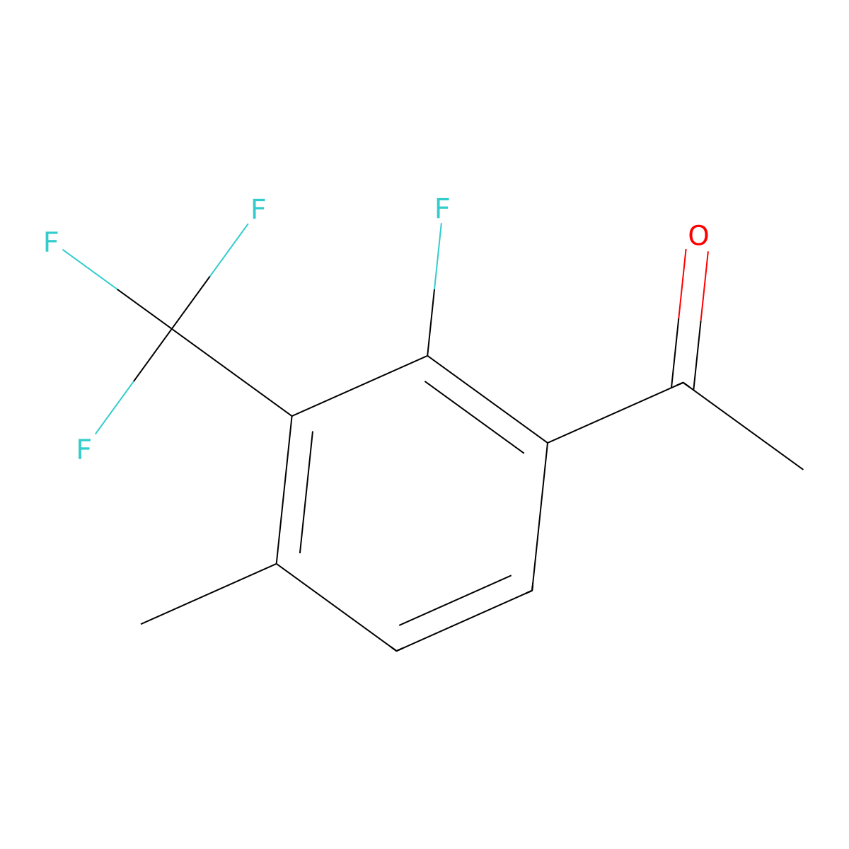 2'-Fluoro-4'-methyl-3'-(trifluoromethyl)acetophenone molecular structure, CAS 1824274-63-6