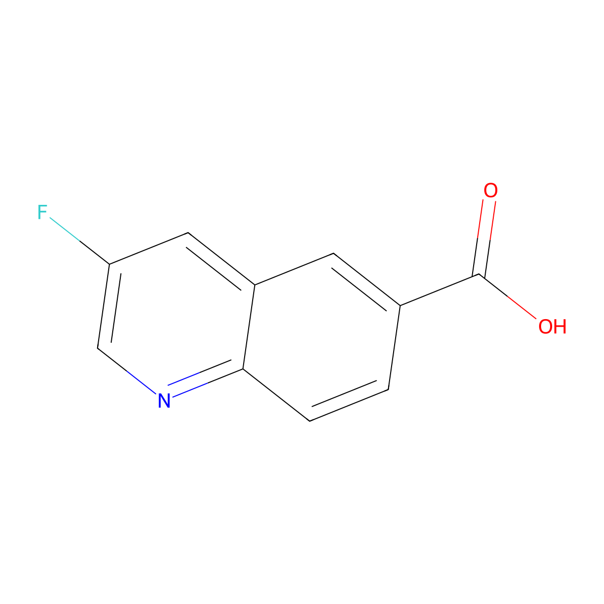 3-Fluoroquinoline-6-carboxylic acid molecular structure, CAS 1824275-93-5