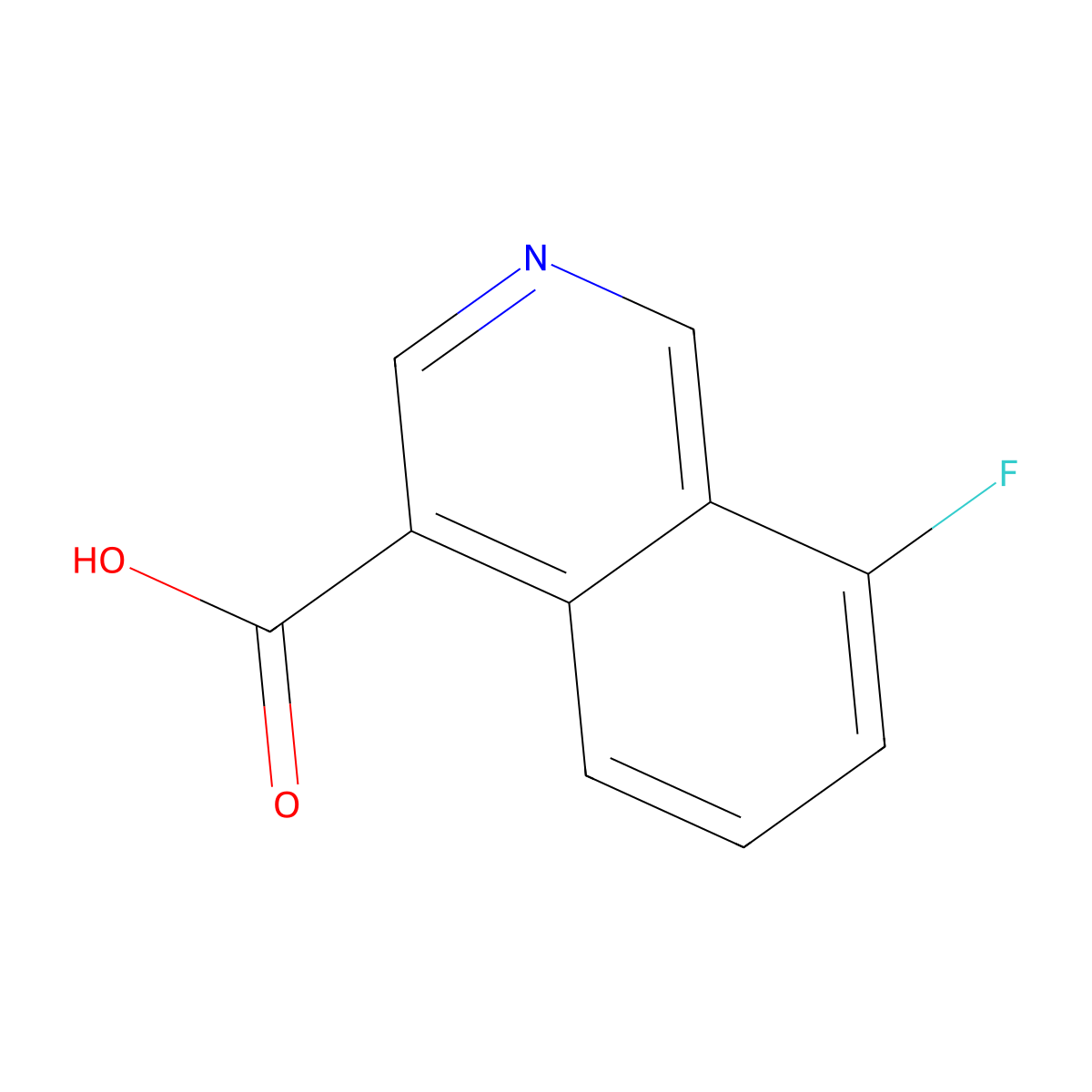8-Fluoroisoquinoline-4-carboxylic acid molecular structure, CAS 1824276-14-3