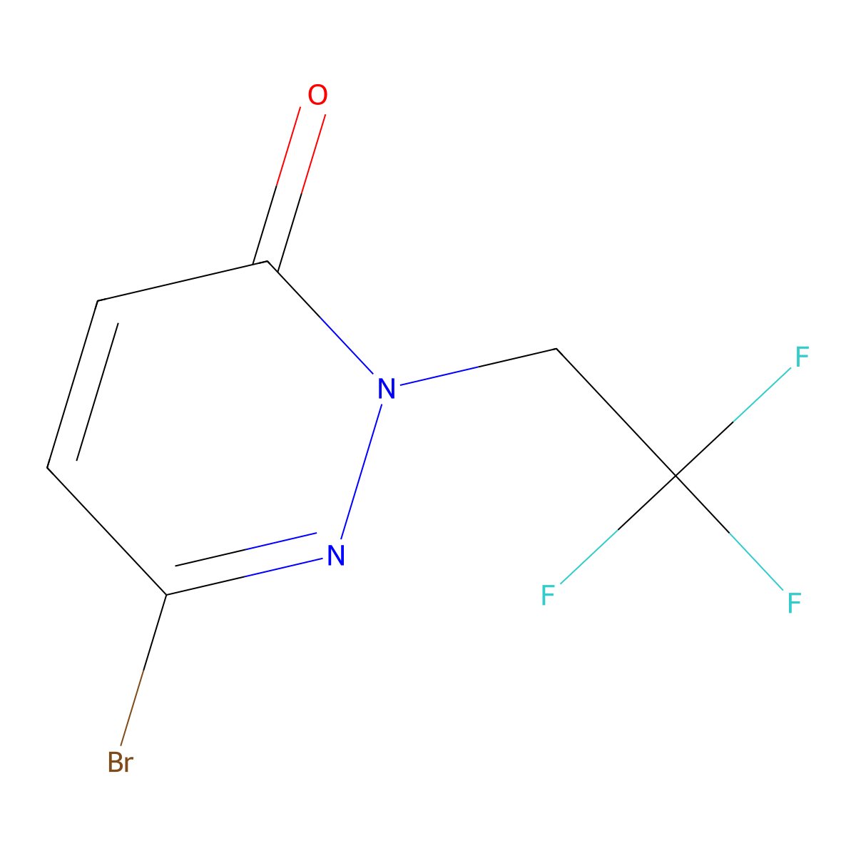6-Bromo-2-(2,2,2-trifluoroethyl)pyridazin-3(2H)-one molecular structure, CAS 1824276-23-4