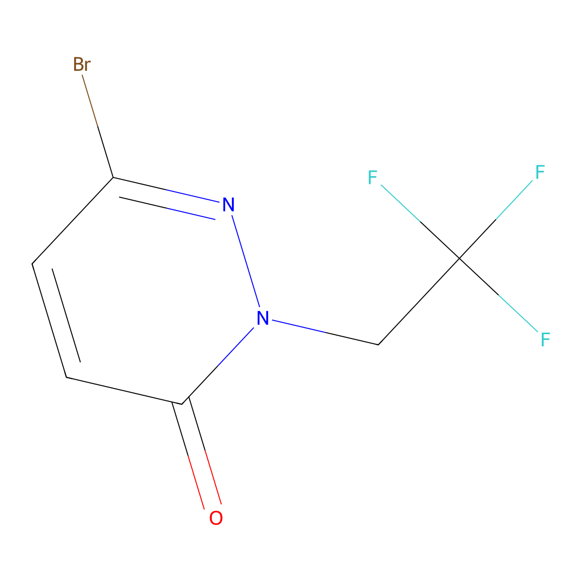 6-Bromo-2-(2,2,2-trifluoroethyl)pyridazin-3(2H)-one molecular structure, CAS 1824276-23-4