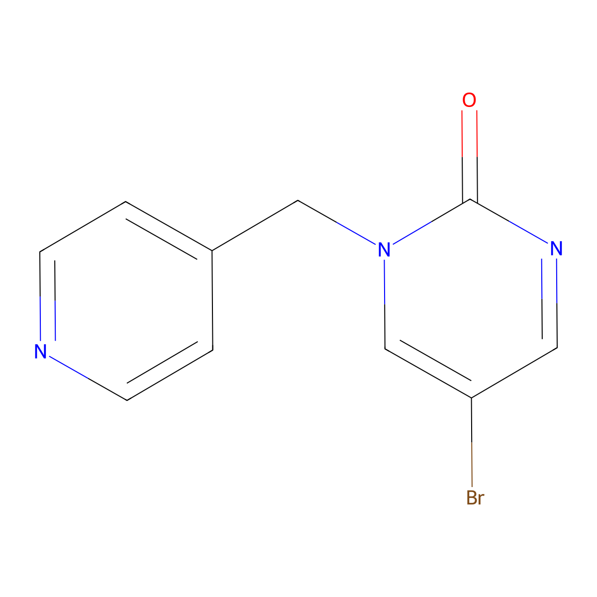 5-Bromo-1-(pyridin-4-ylmethyl)pyrimidin-2(1H)-one molecular structure, CAS 1824276-28-9