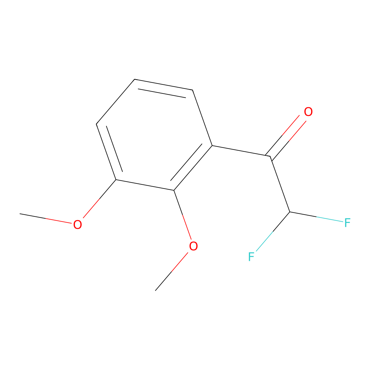 1-(2,3-Dimethoxyphenyl)-2,2-difluoroethan-1-one molecular structure, CAS 1824276-70-1