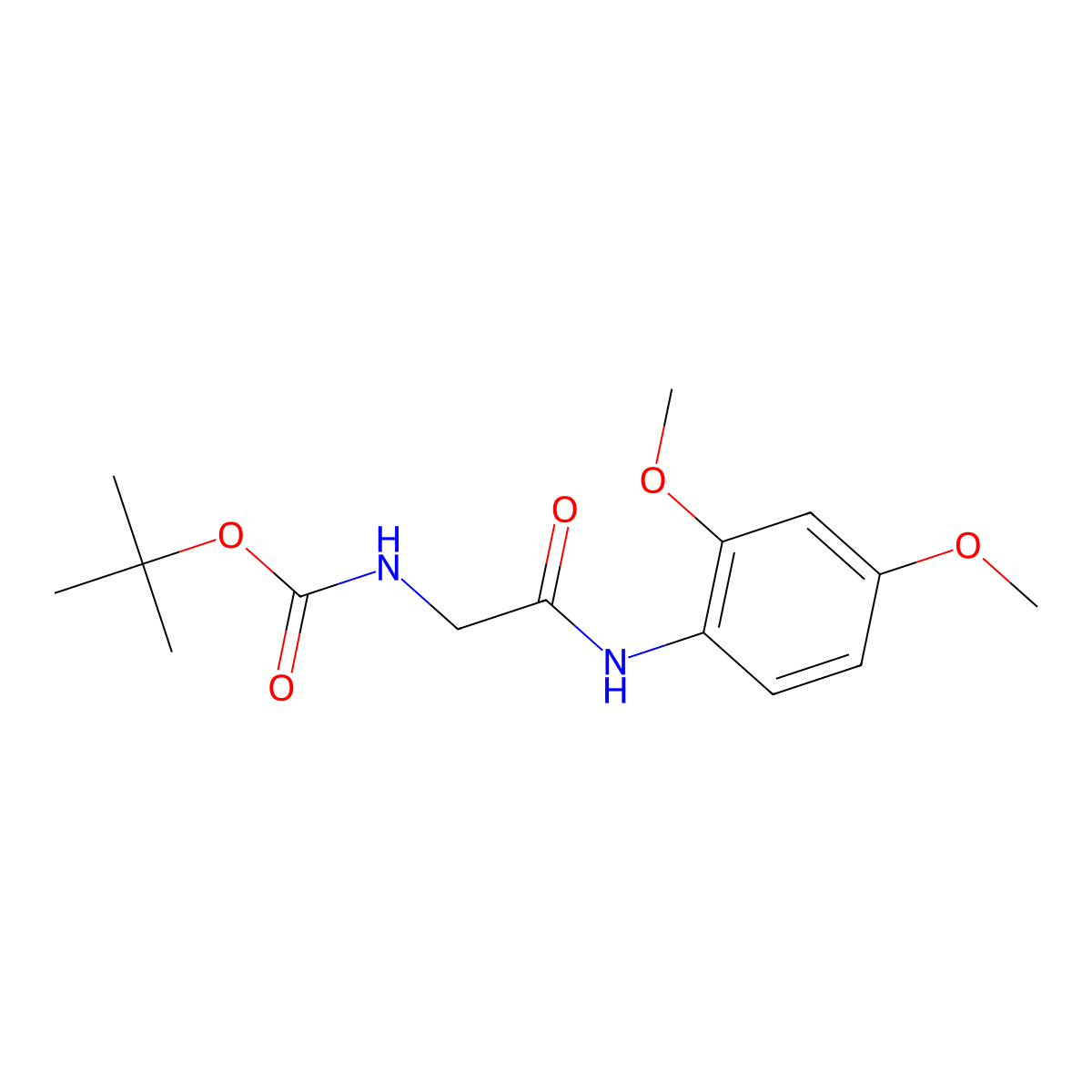 Carbamic acid, [2-[(2,4-dimethoxyphenyl)amino]-2-oxoethyl]-, 1,1-dimethylethyl ester molecular structure, CAS 1824277-27-1