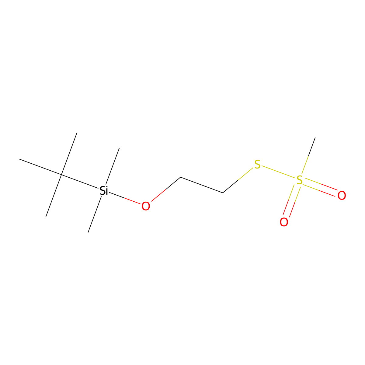 S-(2-((Tert-butyldimethylsilyl)oxy)ethyl) methanesulfonothioate molecular structure, CAS 1824277-46-4